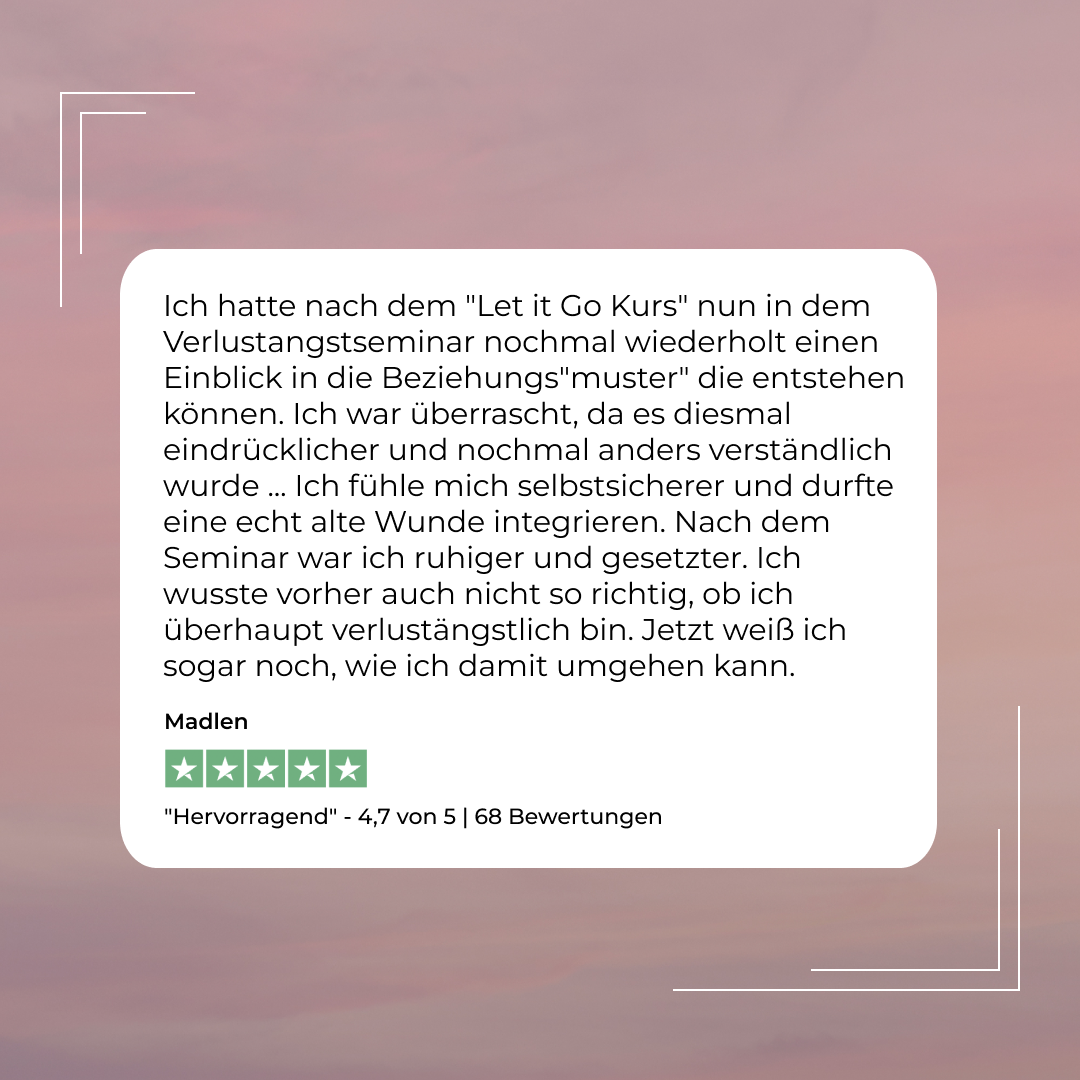 Online-Kurs "Nie mehr alleine – Verlustangst überwinden und heilen"